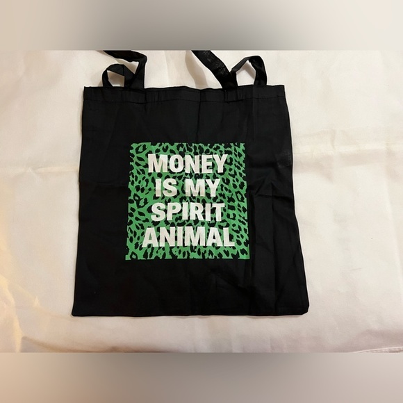 tote money is my spirit animal medium black tote - Picture 2 of 4
